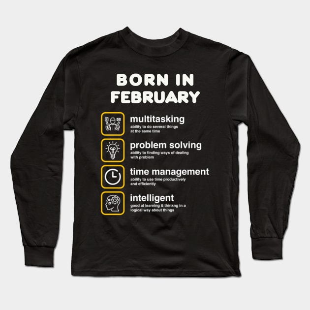 Born in February Long Sleeve T-Shirt by BambooBox